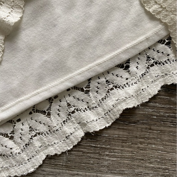 MAX STUDIO Cream Lace Knee Length Skirt - Picture 4 of 6